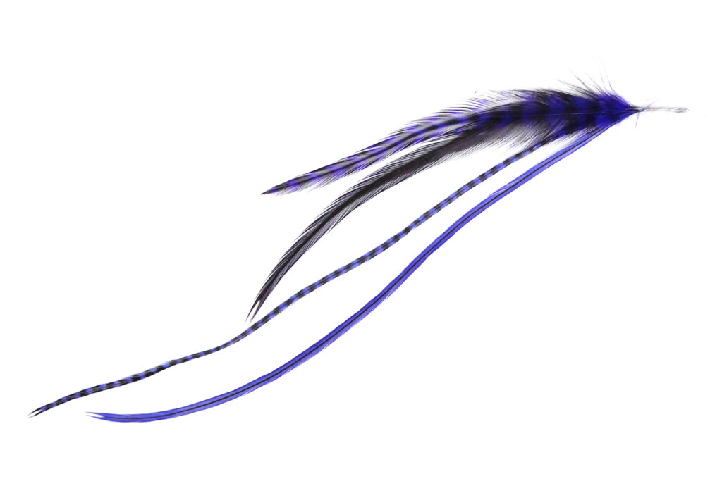 Long Purple Bonded Hair Feathers