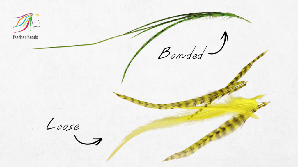 What is the Difference Between Bonded Hair Feather Extensions and Loose Hair Feathers?
