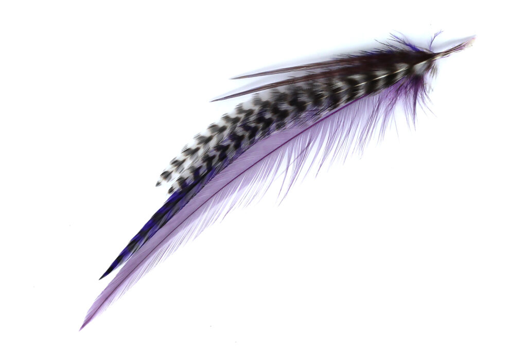 Medium Purple Bonded Hair Feathers